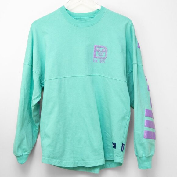 Disney World Spirit Jersey Top Sully Monsters Inc Shirt Pistachio Teal Size XS - Picture 2 of 6
